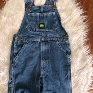 John Deere Kids Denim Bib Overalls Size 4 Regular Classic Blue Farm